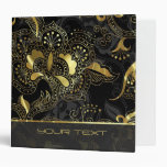 Retro Floral Pattern -Gold Tones Binders