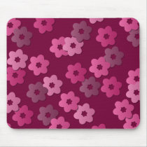 Retro Floral Pattern Mousepad by AllonzoInc Retro Floral Pattern Mousepad