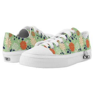 Retro Floral Pattern Printed Shoes