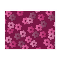 Retro Floral Postcard by AllonzoInc Retro Floral Postcard