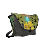 Retro Floral Rickshaw Messenger Bag