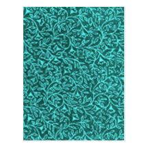 Retro Floral Teal Green Post Cards