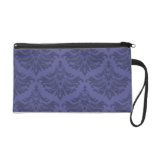 Retro Flourish Blue Violet Bagettes Bag Wristlets