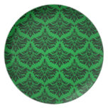 Retro Flourish Green Plate