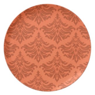Retro Flourish Orange Plate