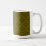 Retro Flourish Woodland Green Coffee Mugs