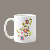Retro Flower Coffee Mug mugs