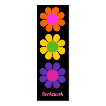 Retro Flower Power Bookmark business cards