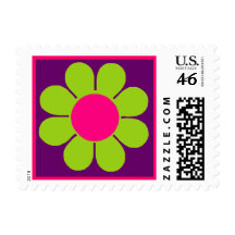 Retro Flower Power Postage