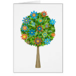 Retro flower tree cards