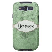 Retro Flowers and Butterflies Aqua.png Galaxy SIII Covers