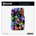 retro flowers and butterflies iPod touch 4G skin