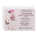 Retro Flowers Baby Shower Invitation (Pink CA) invitation