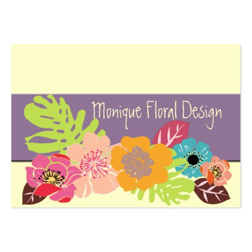 Retro Flowers Business Card (front side)