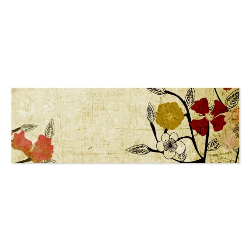 Retro flowers Business Card (back side)