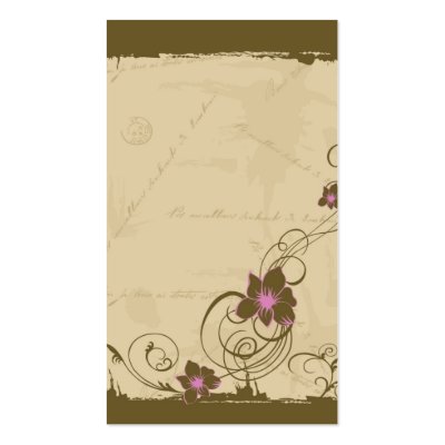 Retro flowers Profile Card Business Card by coconutpie