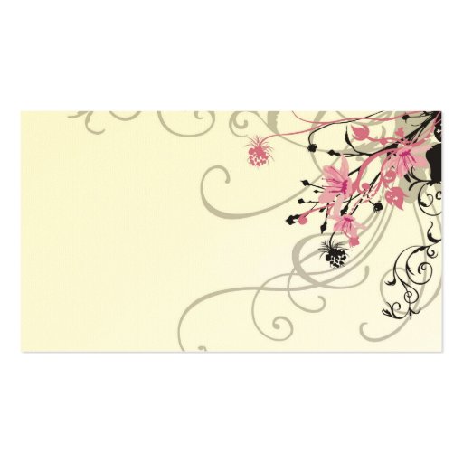 Retro flowers Profile Card Business Card (front side)