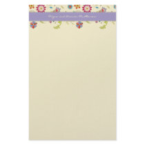 Retro Flowers · Purple· Stationery by CSWedding Retro Flowers · Purple· Stationery