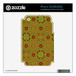Retro Flowers Sage Tangerine Skin For The iPhone 2G