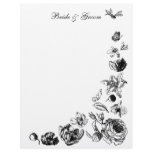 Retro Flowers Stationery Letterhead Template