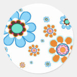 RETRO FLOWERS STICKERS