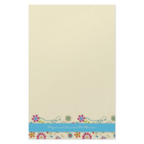 Retro Flowers · Turquoise· Stationery by CSWedding Retro Flowers · Turquoise· Stationery