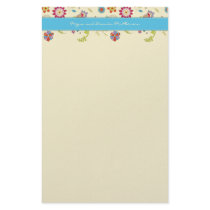 Retro Flowers · Turquoise · Stationery by CSWedding Retro Flowers · Turquoise · Stationery