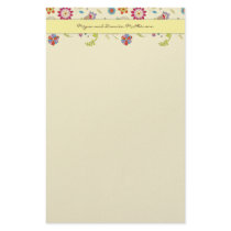 Retro Flowers · Yellow · Stationery by CSWedding Retro Flowers · Yellow · Stationery
