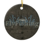 Retro Fly Fishing Christmas Tree Ornaments
