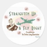 Retro 'Fly Right' Stickers
