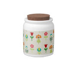 Retro folk flower pattern candy dishes