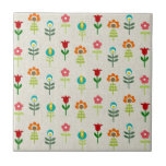 Retro folk flower pattern tiles