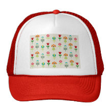 Retro folk flower pattern hats