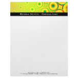 Retro · Fractal Art · Yellow Letterhead Template