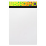 Retro · Fractal Art · Yellow Stationery Paper