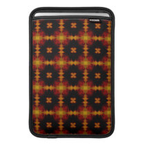 Retro Fractal Pattern red black yellow MacBook Sleeve
