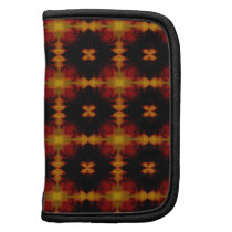 Retro Fractal Pattern red black yellow Planner