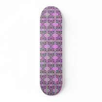 retro fractal skateboard deck