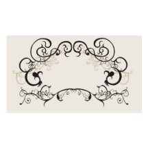 Retro frame Profile Card Business Card Template