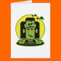 retro frankenstein design cards