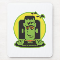 retro frankenstein design mousepads