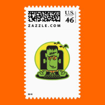 retro frankenstein design stamps