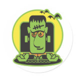 retro frankenstein design stickers