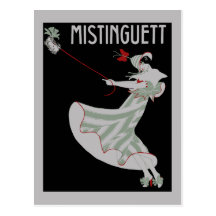 Retro French 1920s style Mistinguett 2 Post Cards