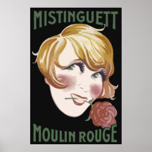 Retro French 1920s style Mistinguett Posters