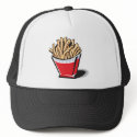 retro french fries design hats