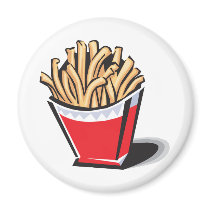 retro french fries design magnets