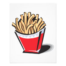 retro french fries design personalized invite