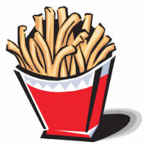 retro french fries design photo sculptures