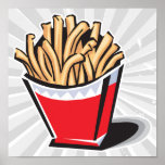 retro french fries design print